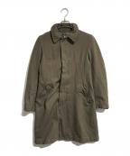 COMME des GARCONS COMME des GARCONSコムデギャルソン コムデギャルソン）の古着「ポリ縮絨ステンカラーコート」｜グリーン