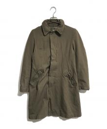 COMME des GARCONS COMME des GARCONS（コムデギャルソン コムデギャルソン）の古着「ポリ縮絨ステンカラーコート」｜グリーン