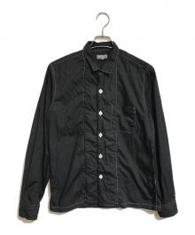 COMME des GARCONS HOMME（コムデギャルソン オム）の古着「ホワイトステッチ開襟シャツ」｜ブラック