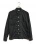 COMME des GARCONS HOMME（コムデギャルソン オム）の古着「ホワイトステッチ開襟シャツ」｜ブラック