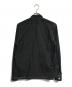 COMME des GARCONS HOMME (コムデギャルソン オム) ホワイトステッチ開襟シャツ ブラック サイズ:M：30000円