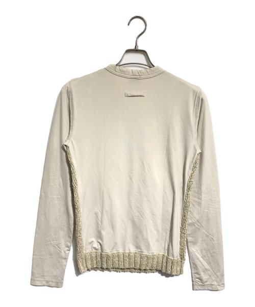 Jean Paul Gaultier homme（ジャンポールゴルチェオム）Jean Paul Gaultier homme (ジャンポールゴルチェオム) 異素材切替カットソー ベージュ サイズ:48の古着・服飾アイテム