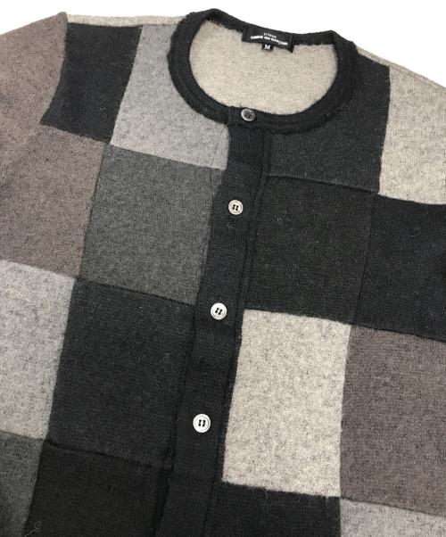 tricot COMME des GARCONS（トリココムデギャルソン）tricot COMME des GARCONS (トリココムデギャルソン) パッチワークニットカーディガン ブラウン サイズ:Mの古着・服飾アイテム