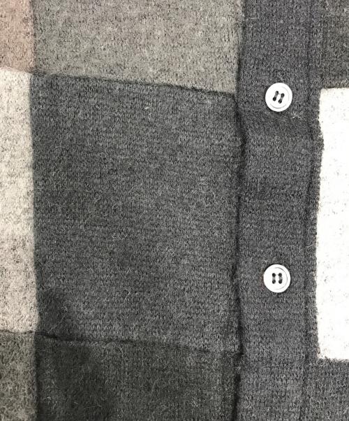 tricot COMME des GARCONS（トリココムデギャルソン）tricot COMME des GARCONS (トリココムデギャルソン) パッチワークニットカーディガン ブラウン サイズ:Mの古着・服飾アイテム