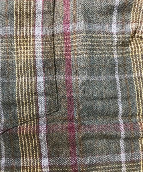 COMME des GARCONS SHIRT（コムデギャルソンシャツ）COMME des GARCONS SHIRT (コムデギャルソンシャツ) チェック切替ジップアップシャツ グレー サイズ:Lの古着・服飾アイテム