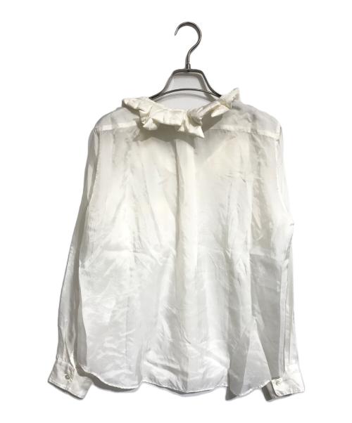 BLACK COMME des GARCONS（ブラックコムデギャルソン）BLACK COMME des GARCONS (ブラックコムデギャルソン) フリルシャツ ホワイト サイズ:XSの古着・服飾アイテム