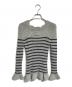 Jean Paul GAULTIER (ジャンポールゴルチェ) フレアボーダーニット グレー サイズ:40：15000円