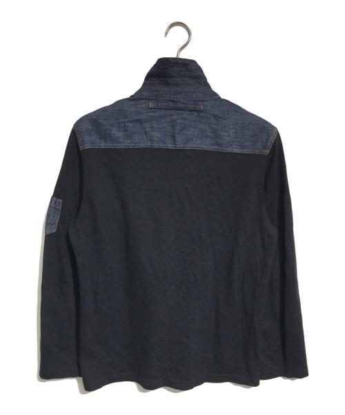 PRADA SPORTS（プラダスポーツ）PRADA SPORTS (プラダスポーツ) デニム切替ハーフジップシャツ レッド サイズ:Lの古着・服飾アイテム
