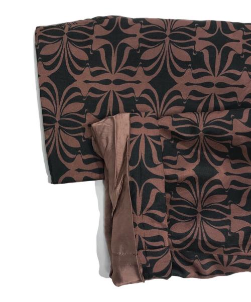 DRIES VAN NOTEN（ドリスヴァンノッテン）DRIES VAN NOTEN (ドリスヴァンノッテン) 総柄シルクテーラードジャケット ブラウン サイズ:Large 未使用品の古着・服飾アイテム