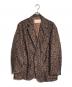 DRIES VAN NOTEN（ドリスヴァンノッテン）の古着「総柄シルクテーラードジャケット」｜ブラウン