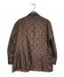 DRIES VAN NOTEN (ドリスヴァンノッテン) 総柄シルクテーラードジャケット ブラウン サイズ:Large 未使用品：45000円