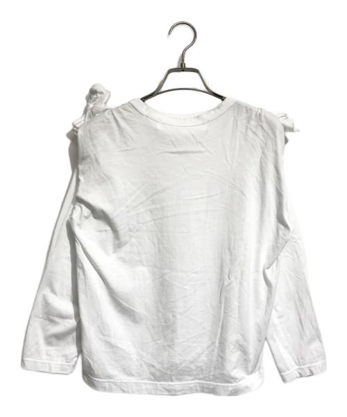 TAO COMME des GARCONS（タオ コムデギャルソン）TAO COMME des GARCONS (タオ コムデギャルソン) リボンショルダーカットソー ホワイト サイズ:Sの古着・服飾アイテム