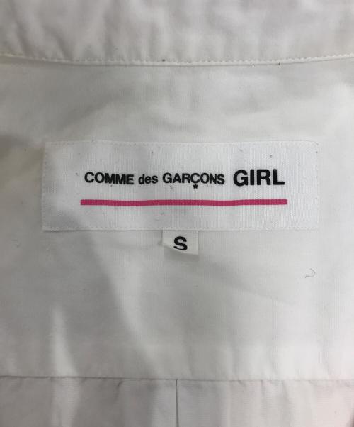 COMME des GARCONS GIRL（コムデギャルソンガール）COMME des GARCONS GIRL (コムデギャルソンガール) ストライプ切替丸襟シャツ ホワイト サイズ:Sの古着・服飾アイテム