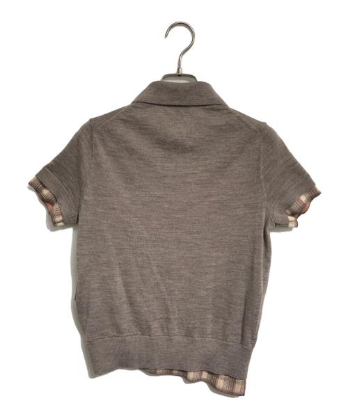 Acne studios（アクネ ストゥディオズ）Acne studios (アクネ ストゥディオズ) レイヤードチェック ポロシャツ ベージュ サイズ:XSの古着・服飾アイテム