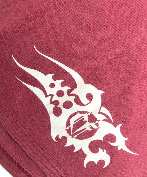 CHRISTIAN FLETCHER（クリスチャンフレッチャー）CHRISTIAN FLETCHER (クリスチャンフレッチャー) プリントTシャツ レッド サイズ:Lの古着・服飾アイテム