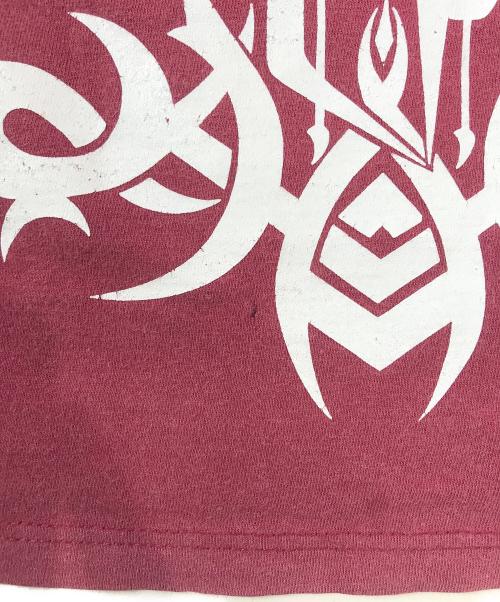 CHRISTIAN FLETCHER（クリスチャンフレッチャー）CHRISTIAN FLETCHER (クリスチャンフレッチャー) プリントTシャツ レッド サイズ:Lの古着・服飾アイテム