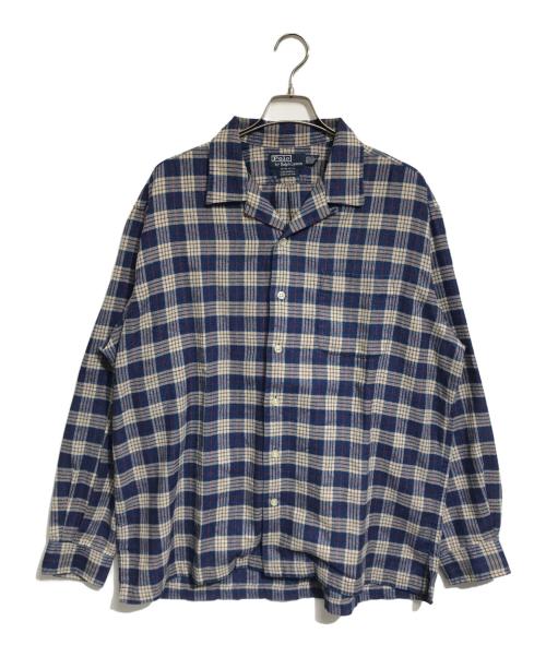 POLO RALPH LAUREN（ポロ・ラルフローレン）POLO RALPH LAUREN (ポロ・ラルフローレン) チェックシャツ ネイビー サイズ:XLの古着・服飾アイテム