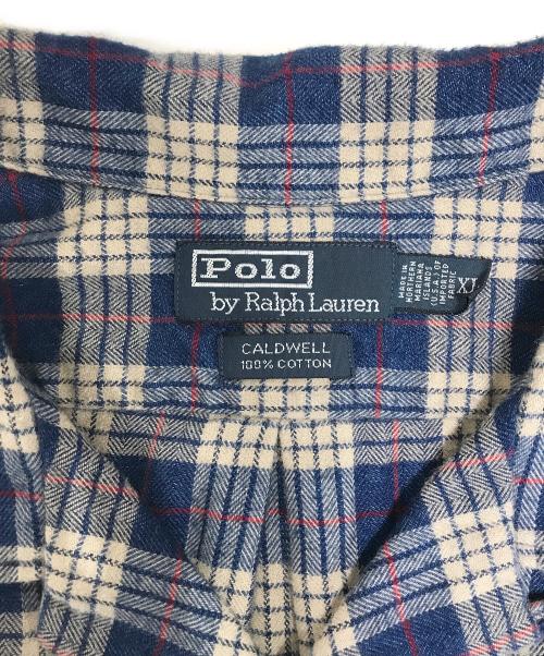 POLO RALPH LAUREN（ポロ・ラルフローレン）POLO RALPH LAUREN (ポロ・ラルフローレン) チェックシャツ ネイビー サイズ:XLの古着・服飾アイテム