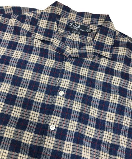 POLO RALPH LAUREN（ポロ・ラルフローレン）POLO RALPH LAUREN (ポロ・ラルフローレン) チェックシャツ ネイビー サイズ:XLの古着・服飾アイテム