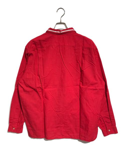 McGREGOR（マックレガー）McGREGOR (マックレガー) ライン柄開襟シャツ レッド サイズ:XLの古着・服飾アイテム