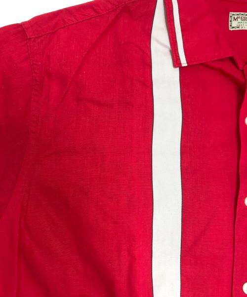 McGREGOR（マックレガー）McGREGOR (マックレガー) ライン柄開襟シャツ レッド サイズ:XLの古着・服飾アイテム