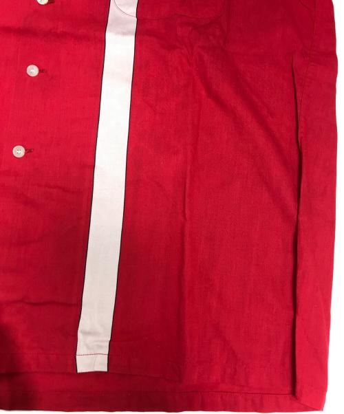 McGREGOR（マックレガー）McGREGOR (マックレガー) ライン柄開襟シャツ レッド サイズ:XLの古着・服飾アイテム