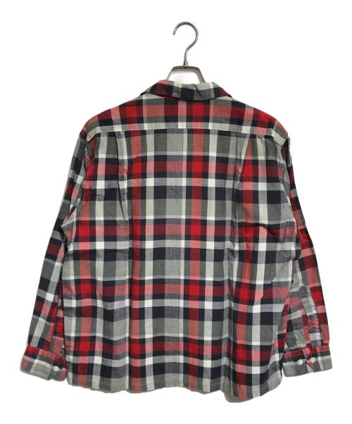 Green Valley（グリーンヴァレイ）Green Valley (グリーンヴァレイ) 開襟チェックシャツ レッド サイズ:XLの古着・服飾アイテム
