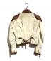 DSQUARED2 (ディースクエアード) レザー切替シングルライダースジャケット アイボリー×ブラウン サイズ:50：70000円