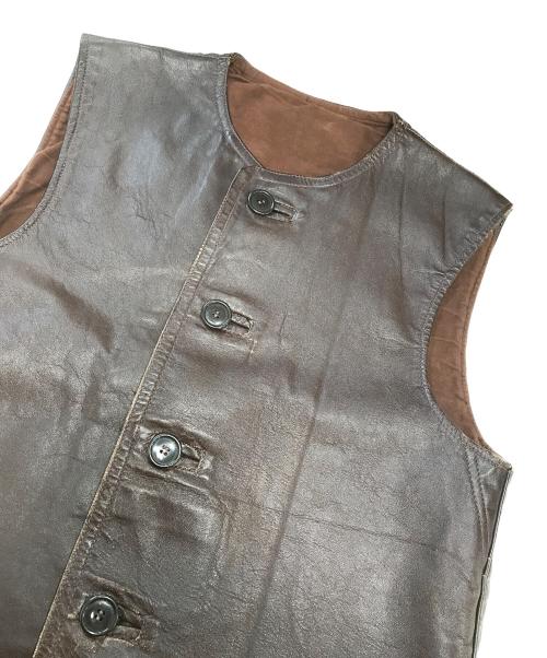 VINTAGE MILITARY（ヴィンテージ ミリタリー）VINTAGE MILITARY (ヴィンテージ ミリタリー) ジャーキンベスト ブラウン サイズ:表記なしの古着・服飾アイテム