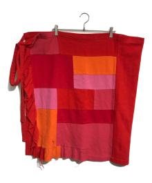 tricot COMME des GARCONS（トリココムデギャルソン）の古着「パッチワークラップスカート」｜レッド