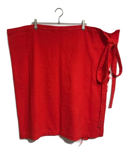 tricot COMME des GARCONS（トリココムデギャルソン）tricot COMME des GARCONS (トリココムデギャルソン) パッチワークラップスカート レッド サイズ:表記なしの古着・服飾アイテム