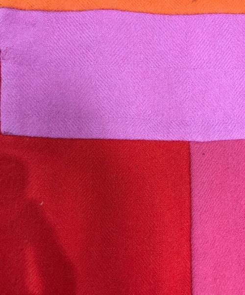 tricot COMME des GARCONS（トリココムデギャルソン）tricot COMME des GARCONS (トリココムデギャルソン) パッチワークラップスカート レッド サイズ:表記なしの古着・服飾アイテム