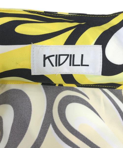 KIDILL（キディル）KIDILL (キディル) 総柄フーデッドコート イエロー サイズ:Freeの古着・服飾アイテム