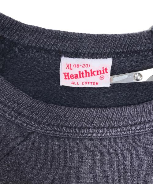 Healthknit（ヘルスニット）Healthknit (ヘルスニット) ヴィンテージスウェット ブラック サイズ:XLの古着・服飾アイテム