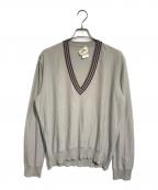 HERMESエルメス）の古着「コットンカシミヤVネックニット」｜ベージュ