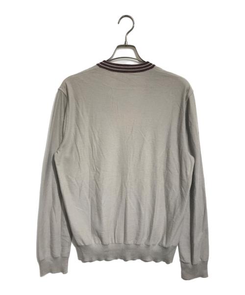 HERMES（エルメス）HERMES (エルメス) コットンカシミヤVネックニット ベージュ サイズ:Lの古着・服飾アイテム