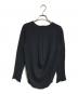 ANN DEMEULEMEESTER (アンドゥムルメステール) バック変形Vネックニット ブラック サイズ:38：25000円