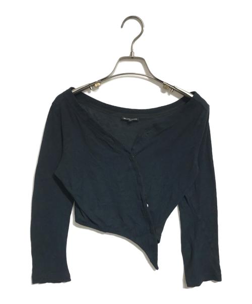 ANN DEMEULEMEESTER（アンドゥムルメステール）ANN DEMEULEMEESTER (アンドゥムルメステール) クロップド変形カーディガン ブラック サイズ:36の古着・服飾アイテム