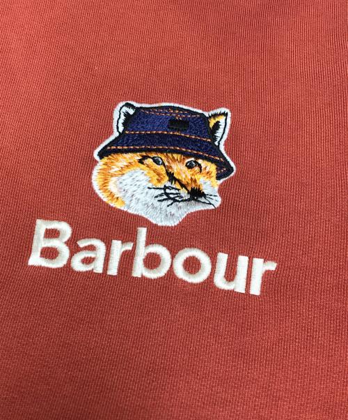 Barbour（バブアー）Barbour (バブアー) maison kitsune (メゾンキツネ) プルオーバーパーカー ブラウン サイズ:XLの古着・服飾アイテム