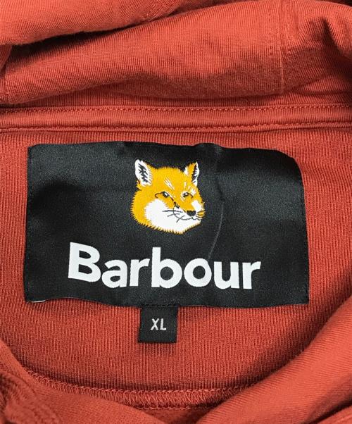 Barbour（バブアー）Barbour (バブアー) maison kitsune (メゾンキツネ) プルオーバーパーカー ブラウン サイズ:XLの古着・服飾アイテム