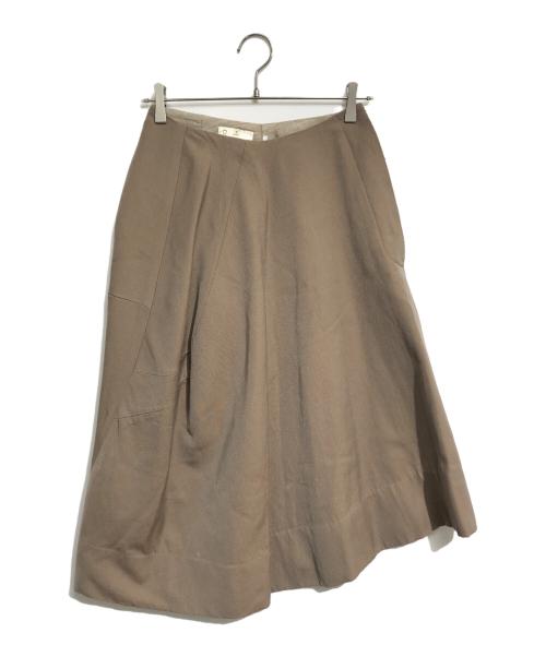 COMME des GARCONS（コムデギャルソン）COMME des GARCONS (コムデギャルソン) アシンメトリーフレアスカート ベージュ サイズ:Sの古着・服飾アイテム