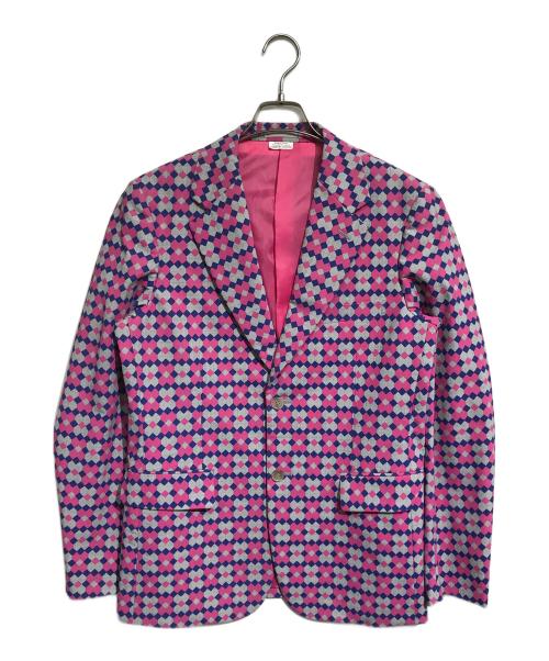COMME des GARCONS HOMME PLUS（コムデギャルソンオムプリュス）COMME des GARCONS HOMME PLUS (コムデギャルソンオムプリュス) テーラードジャケット ピンク サイズ:Mの古着・服飾アイテム