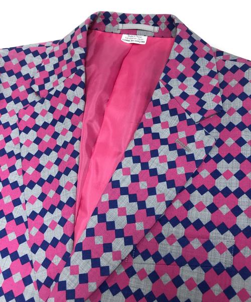COMME des GARCONS HOMME PLUS（コムデギャルソンオムプリュス）COMME des GARCONS HOMME PLUS (コムデギャルソンオムプリュス) テーラードジャケット ピンク サイズ:Mの古着・服飾アイテム
