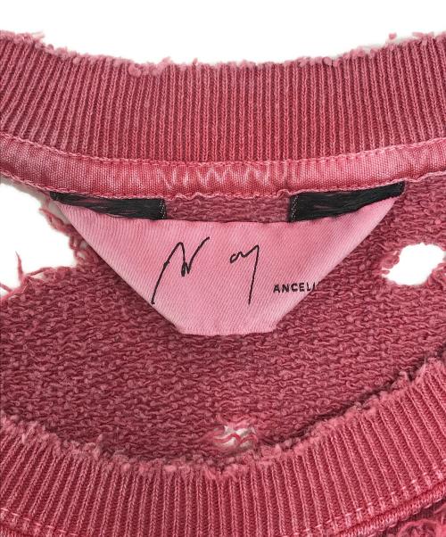 ANCELLM（アンセルム）ANCELLM (アンセルム) CRASH UNEVEN OVER SWEAT SHIRT レッド サイズ:2の古着・服飾アイテム