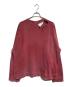 ANCELLM (アンセルム) CRASH UNEVEN OVER SWEAT SHIRT レッド サイズ:2：26000円