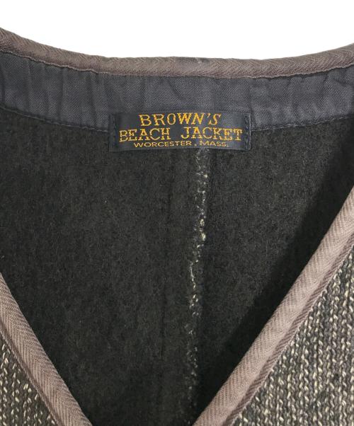 BROWN'S BEACH JACKET（ブラウンズビーチジャケット）BROWN'S BEACH JACKET (ブラウンズビーチジャケット) ビーチクロスベスト グレー サイズ:表記なしの古着・服飾アイテム