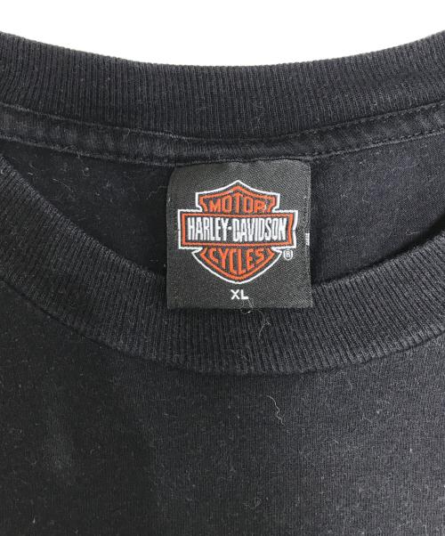 モーターサイクルロングスリーブTシャツ（モーターサイクルロングスリーブTシャツ）モーターサイクルロングスリーブTシャツ (モーターサイクルロングスリーブTシャツ) 00s HARLEY-DAVIDSON(ハーレーダビッドソン) モーターサイクルロングスリーブTシャツ ブラック サイズ:X‐LARGEの古着・服飾アイテム