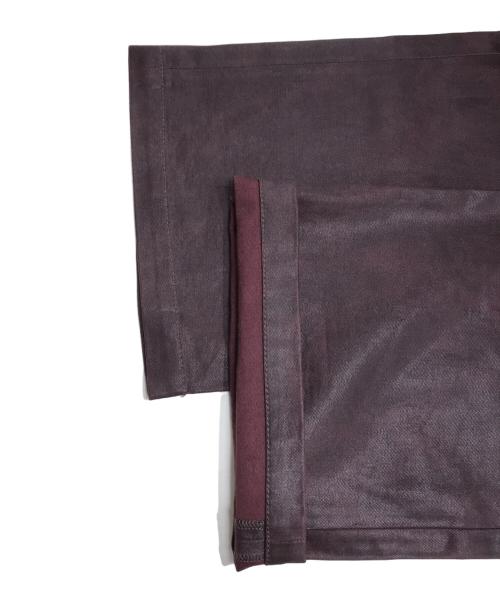 Jean Paul Gaultier homme（ジャンポールゴルチェオム）Jean Paul Gaultier homme (ジャンポールゴルチェオム) コーティングフレアパンツ レッド サイズ:48の古着・服飾アイテム