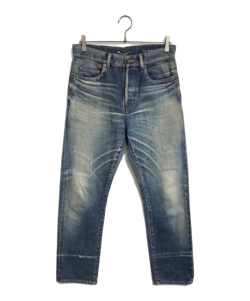 Saint Laurent Paris（サンローランパリ）Saint Laurent Paris (サンローランパリ) ウォッシュダメージ加工ストレートデニムパンツ インディゴ サイズ:28の古着・服飾アイテム