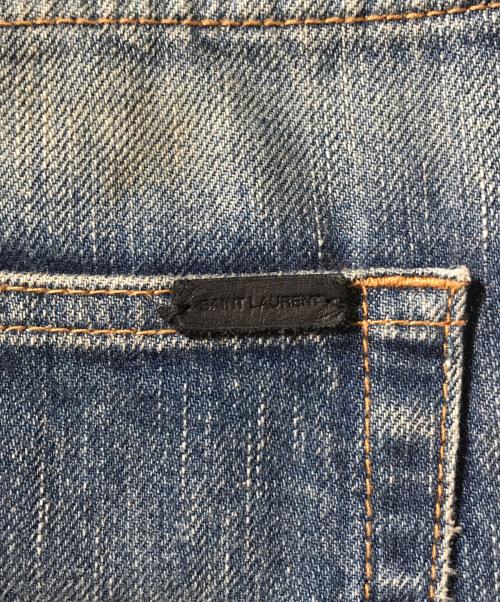 Saint Laurent Paris（サンローランパリ）Saint Laurent Paris (サンローランパリ) ウォッシュダメージ加工ストレートデニムパンツ インディゴ サイズ:28の古着・服飾アイテム